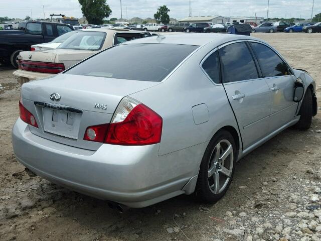 JNKBY01E66M202479 - 2006 INFINITI M45 SILVER photo 4