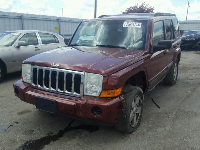 1J8HH48K07C604674 - 2007 JEEP COMMANDER ბურგუნდია ფოტო 2