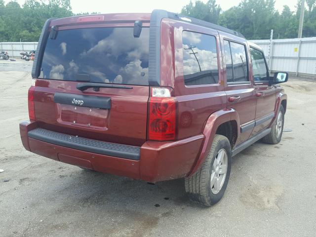 1J8HH48K07C604674 - 2007 JEEP COMMANDER ბურგუნდია ფოტო 4
