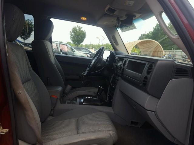 1J8HH48K07C604674 - 2007 JEEP COMMANDER ბურგუნდია ფოტო 5