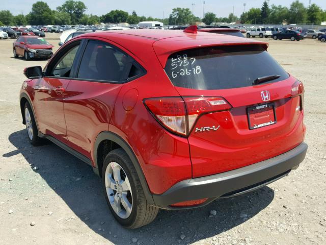 3CZRU6H59GM725757 - 2016 HONDA HR-V EX RED photo 3