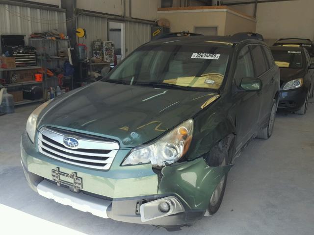 4S4BRCJC5B3379745 - 2011 SUBARU OUTBACK 2. GREEN photo 2