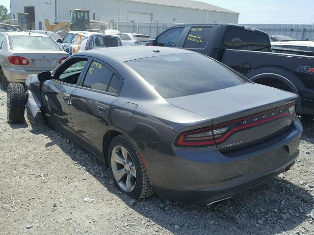 2C3CDXHG6FH811757 - 2015 DODGE CHARGER SX GRAY photo 3