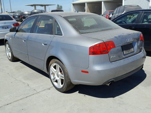 WAUAF78E97A086194 - 2007 AUDI A4 2 SILVER photo 3