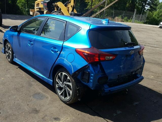 JTNKARJE0JJ558717 - 2018 TOYOTA COROLLA IM BLUE photo 3