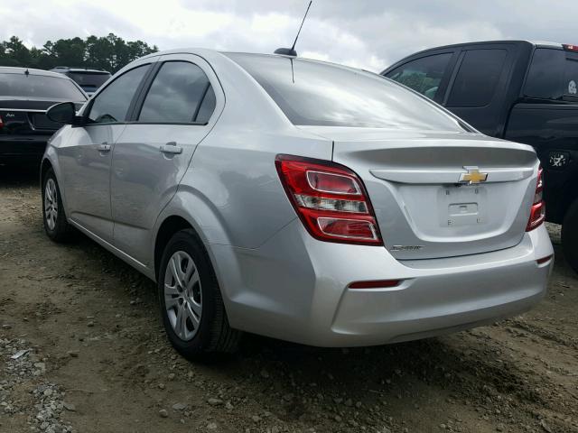 1G1JB5SH5H4176635 - 2017 CHEVROLET SONIC LS 银色 照片 3