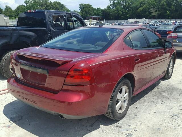 2G2WP552381166546 - 2008 PONTIAC GRAND PRIX BURGUNDY photo 4