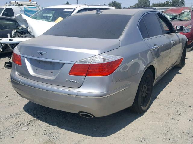 KMHGC46E99U040708 - 2009 HYUNDAI GENESIS 3. SILVER photo 4