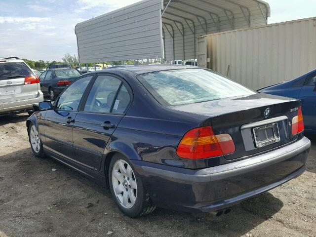 WBAEV33482KL55865 - 2002 BMW 325 I BLUE photo 3