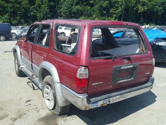 JT3HN87R7T0005230 - 1996 TOYOTA 4RUNNER LI BURGUNDY photo 3