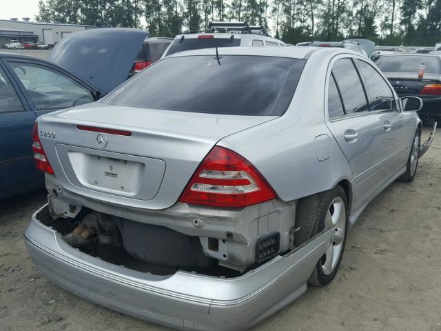 WDBRF52H16A880519 - 2006 MERCEDES-BENZ C GENERATI SILVER photo 4