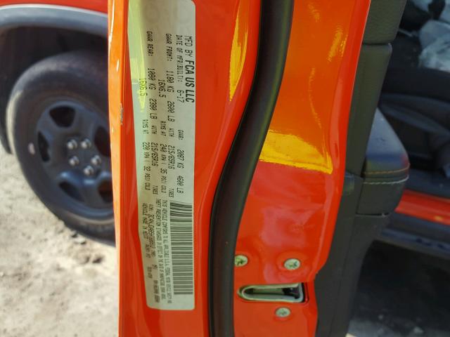 3C4NJDAB5HT688912 - 2017 JEEP COMPASS SP ORANGE photo 10