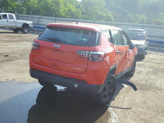 3C4NJDAB5HT688912 - 2017 JEEP COMPASS SP ORANGE photo 4