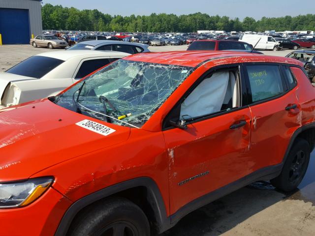 3C4NJDAB5HT688912 - 2017 JEEP COMPASS SP ORANGE photo 9