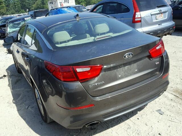 5XXGM4A73EG269377 - 2014 KIA OPTIMA GRAY photo 3