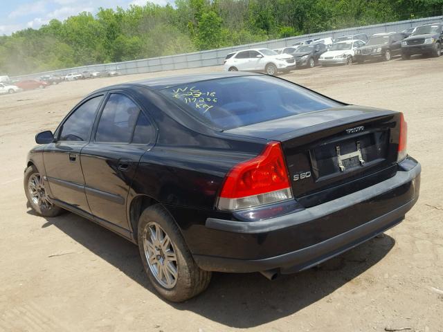 YV1RS61T642376056 - 2004 VOLVO S60 BLACK photo 3