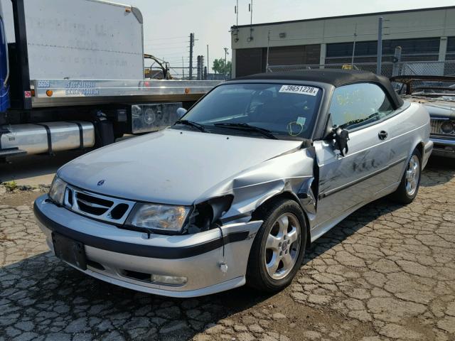 YS3DF75K917015133 - 2001 SAAB 9-3 SE SILVER photo 2