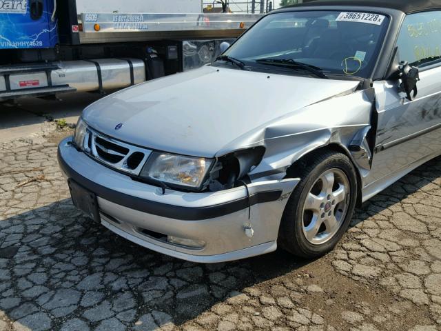 YS3DF75K917015133 - 2001 SAAB 9-3 SE SILVER photo 9