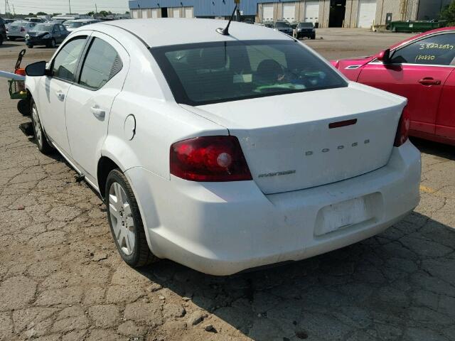 1B3BD4FB4BN578638 - 2011 DODGE AVENGER EX WHITE photo 3