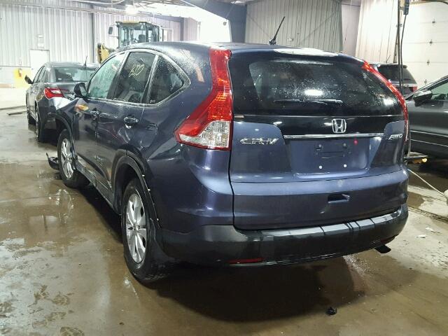 5J6RM4H52CL075119 - 2012 HONDA CR-V BLUE photo 3