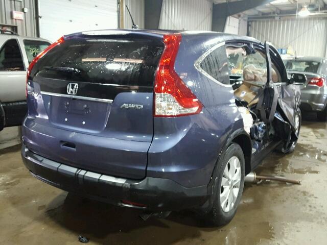 5J6RM4H52CL075119 - 2012 HONDA CR-V BLUE photo 4