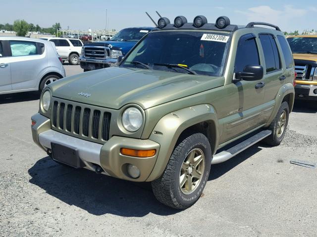 1J4GL38K62W333147 - 2002 JEEP LIBERTY RE GREEN photo 2