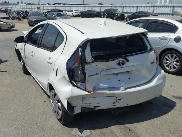 JTDKDTB36F1580315 - 2015 TOYOTA PRIUS C WHITE photo 3