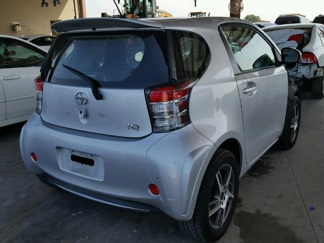 JTNJJXB02CJ009316 - 2012 TOYOTA SCION IQ SILVER photo 4