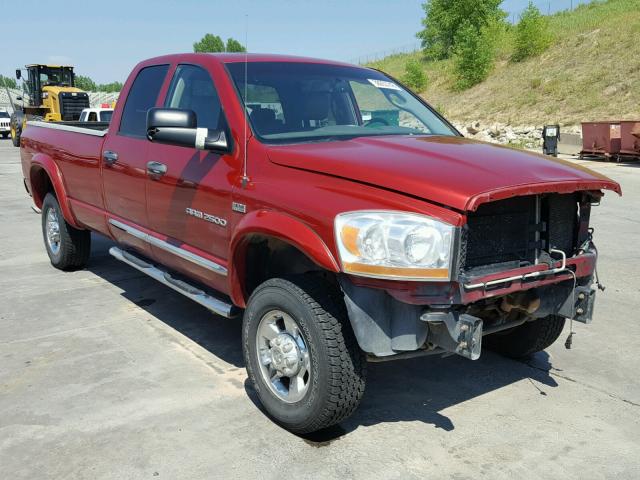 3D7KS28D06G222103 - 2006 DODGE RAM 2500 S RED photo 1