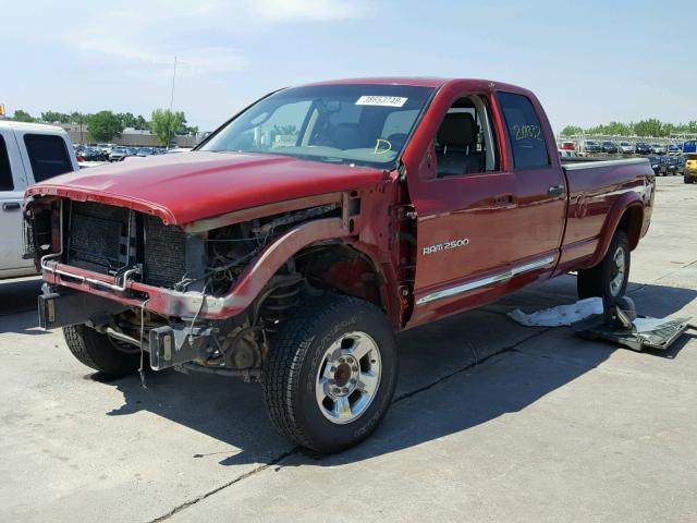 3D7KS28D06G222103 - 2006 DODGE RAM 2500 S RED photo 2