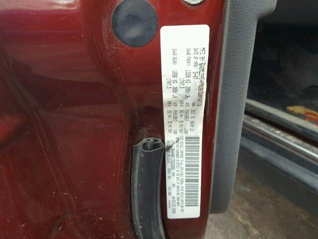 1J8HH48K17C622682 - 2007 JEEP COMMANDER RED photo 10