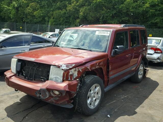 1J8HH48K17C622682 - 2007 JEEP COMMANDER RED photo 2