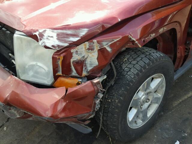 1J8HH48K17C622682 - 2007 JEEP COMMANDER RED photo 9