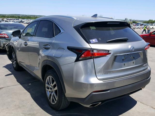 JTJYARBZ8G2045490 - 2016 LEXUS NX 200T GRAY photo 3