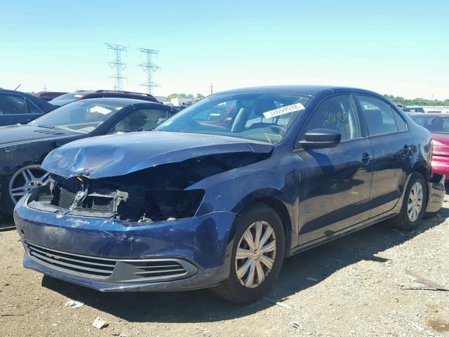 3VW2K7AJ3BM330344 - 2011 VOLKSWAGEN JETTA BASE 蓝色 照片 2