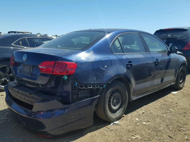 3VW2K7AJ3BM330344 - 2011 VOLKSWAGEN JETTA BASE 蓝色 照片 4