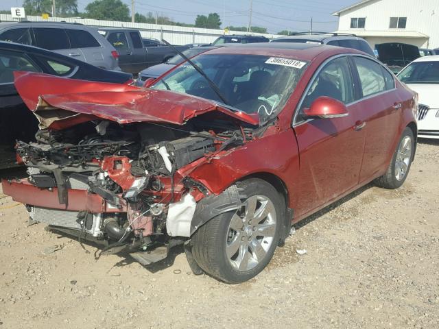 2G4GS5GX5E9200793 - 2014 BUICK REGAL PREM RED photo 2