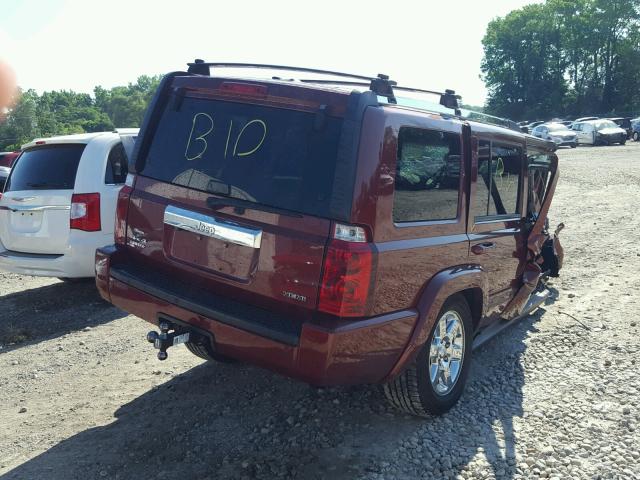 1J8HG58287C588782 - 2007 JEEP COMMANDER MAROON photo 4