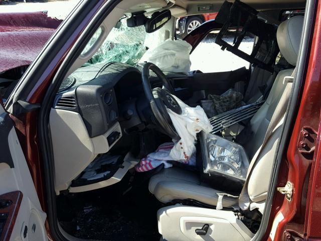 1J8HG58287C588782 - 2007 JEEP COMMANDER MAROON photo 5