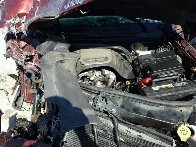 1J8HG58287C588782 - 2007 JEEP COMMANDER MAROON photo 7