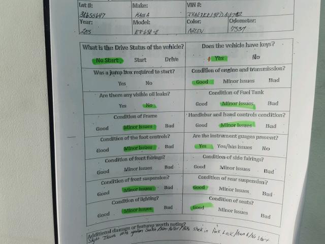 JKAEXEE13FDA18782 - 2015 KAWASAKI EX650 E GREEN photo 20