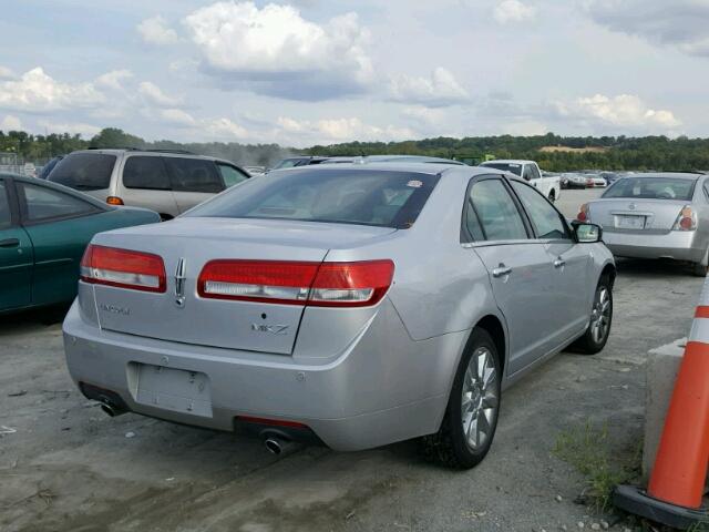 3LNHL2GC3AR647639 - 2010 LINCOLN MKZ SILVER photo 4