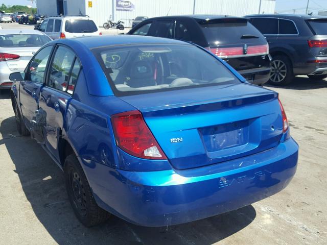 1G8AJ52F24Z168265 - 2004 SATURN ION LEVEL BLUE photo 3