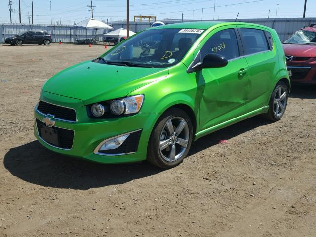 1G1JH6SB7G4128763 - 2016 CHEVROLET SONIC RS GREEN photo 2