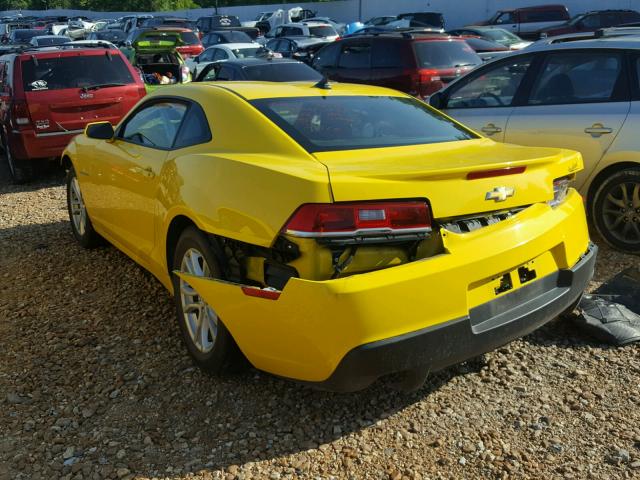 2G1FB1E36F9108661 - 2015 CHEVROLET CAMARO LS YELLOW photo 3