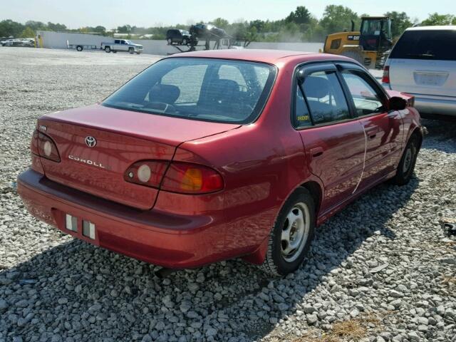 1NXBR12E32Z587945 - 2002 TOYOTA COROLLA CE RED photo 4