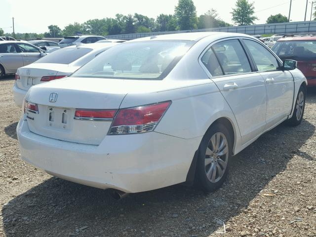 1HGCP2F86BA133975 - 2011 HONDA ACCORD EXL WHITE photo 4