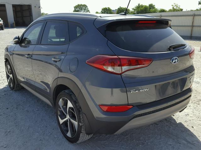 KM8J33A29HU535888 - 2017 HYUNDAI TUCSON LIM GRAY photo 3