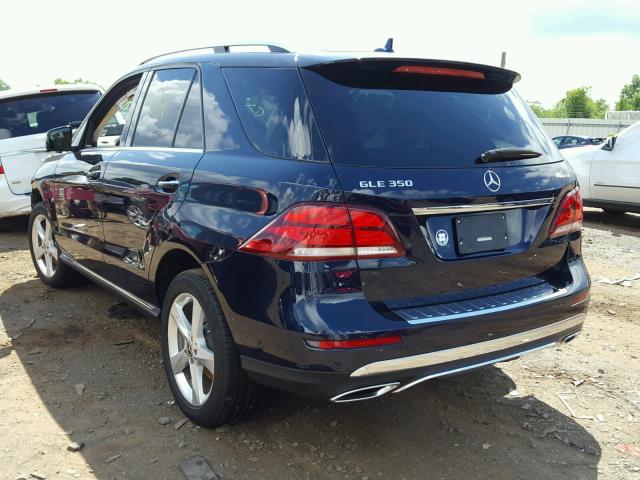 4JGDA5HB0HA953911 - 2017 MERCEDES-BENZ GLE 350 4M BLUE photo 3