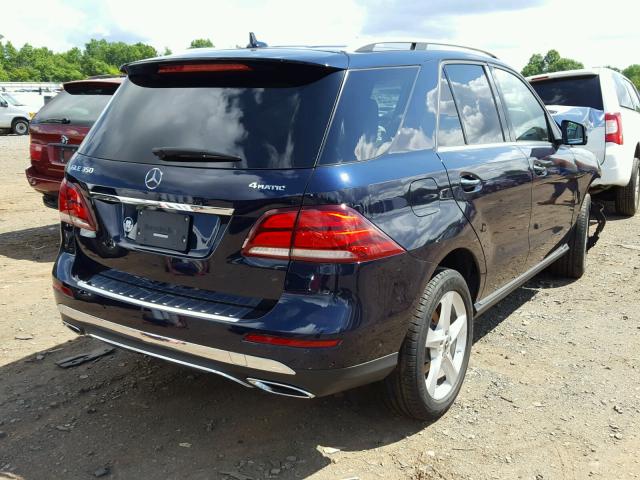 4JGDA5HB0HA953911 - 2017 MERCEDES-BENZ GLE 350 4M BLUE photo 4